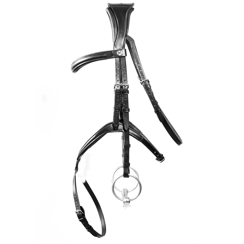 Henry James Sheepskin Grackle Bridle - Black-1